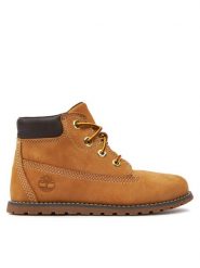Timberland Trapery Pokey Pine 6In Boot A125Q/TB0A125Q2311 Brązowy. Brązowe buty zimowe chłopięce Timberland, z nubiku, bez zapięcia. Za 399.99 zł.