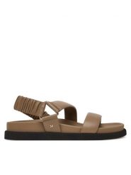 Max Mara Sandały 2614521072600 Beżowy. Brązowe sandały damskie Max Mara, bez wzorów, ze skóry, bez obcasa, na płaskiej podeszwie. Za 2,429.00 zł.