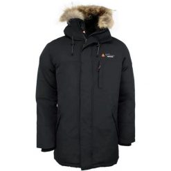 Parka Peak Mountain Cogan. Czarne parki męskie Peak Mountain, na zimę, xl, bez wzorów, z bawełny. Za 705.50 zł.