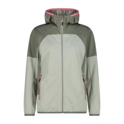 Kurtka przeciwdeszczowa damska CMP Vorina Jacket. Zielone kurtki damskie CMP, l, bez wzorów, z materiału, bez kaptura. Za 434.49 zł.