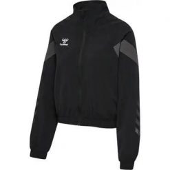 Damska bluza dresowa Hummel Travel. Czarne bluzy bez kaptura damskie HUMMEL, z dresówki. W wyprzedaży za 191.35 zł.