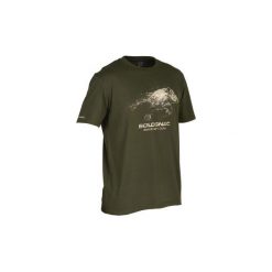 Koszulka myśliwska z krótkim rękawem 100 dzik. Brązowe bluzki sportowe damskie SOLOGNAC, xl, z bawełny, bez ramiączek. Za 34.99 zł.