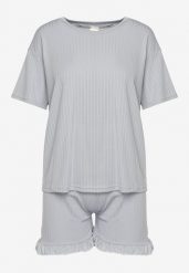 Szary Komplet Piżamowy 2-częściowy Iodia. Szare piżamy damskie Renee, xl, bez wzorów, z dzianiny, bez ramiączek. Za 44.99 zł.