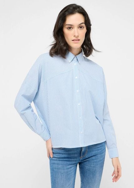 Damska Koszula Mustang Style Ruby Stripe Classic Blue Stripe 1016116 12693. Czerwone koszule damskie Mustang, xxl, bez wzorów, bez kołnierzyka, bez ramiączek. Za 149.99 zł.