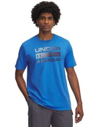 Under Armour Koszulka sportowa "Team Issue" w kolorze niebieskim rozmiar: S. Niebieskie t-shirty sportowe męskie Under Armour, s, z materiału, bez ramiączek, outdoorowe. Za 47.99 zł.