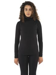 Langärmliges Rollkragen-T-Shirt für Damen mit Leone 1947 Nigdy bez plakietki. Czarne t-shirty damskie LEONE 1947 APPAREL, xl, bez wzorów, z bawełny, bez kołnierzyka. Za 206.29 zł.