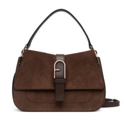 Torebka Furla. Brązowe torebki klasyczne damskie Furla, bez wzorów, bez dodatków. Za 2,049.00 zł.
