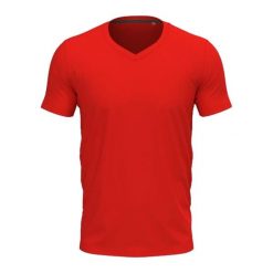 Koszulka Z Elastycznym Dekoltem Unisex Dla Dorosłych. Czerwone bluzki damskie Stedman, bez wzorów, bez kołnierzyka. Za 74.99 zł.