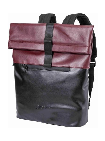 Plecak rolowany na laptopa 14" – brązowo-czarny Meatfly. Czarne plecaki damskie Meatfly, bez wzorów, z materiału, biznesowe. Za 203.99 zł.