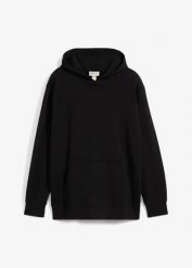Bluza z kapturem, Loose Fit z czystej bawełny. Czarne bluzy z kapturem męskie bonprix, m, z bawełny. Za 112.99 zł.