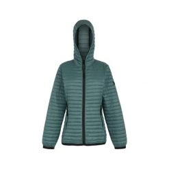 Damska kurtka puchowa Regatta Rigain. Zielone kurtki damskie Regatta, bez wzorów, z puchu, bez kaptura. Za 209.99 zł.