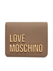 LOVE MOSCHINO Portfel JC5612PP0PKD0105 Beżowy. Brązowe portfele damskie Love Moschino, bez wzorów, ze skóry. Za 399.99 zł.