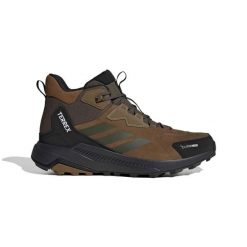 Buty męskie górskie ADIDAS TERREX ANYLANDER MID LEA CP 49.3. Brązowe buty trekkingowe męskie Adidas, z nubiku, bez zapięcia, trekkingowe, adidas terrex, climaproof (adidas). Za 479.00 zł.