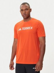 Adidas T-Shirt Terrex Multi Climacool Logo Tech JI9236 Pomarańczowy Regular Fit. Brązowe t-shirty męskie Adidas, l, bez wzorów, z syntetyku, bez kołnierzyka. Za 99.99 zł.