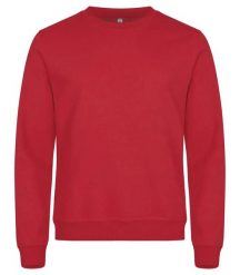 Clique Miami Roundneck — bluza z okrągłym dekoltem, bawełna z recyklingiem. Czerwone bluzy bez kaptura męskie CLIQUE, xl, z bawełny. Za 166.81 zł.