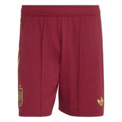 Shorty Zewnętrzny Autentyczny Hiszpania Coupe du Monde 2026. Czerwone szorty męskie Adidas, bez wzorów, z dzianiny, klasyczne. Za 227.00 zł.