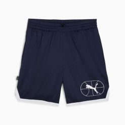 Szorty męskie Puma JUNIOR VARSITY BASKETBALL 7'' granatowe r XL. Niebieskie szorty męskie Puma, l, z materiału, na fitness i siłownię. Za 81.26 zł.