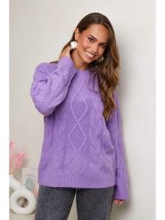 Soft Cashmere Sweter w kolorze fioletowym rozmiar: 40/42. Różowe swetry klasyczne damskie Soft Cashmere, z kaszmiru, bez kołnierzyka. Za 112.29 zł.