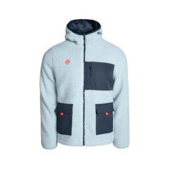 Kurtka polarowa RENO unisex z kapturem, ciepła i z funkcjonalnymi kieszeniami. Niebieskie kurtki damskie IZAS, na zimę, m, bez wzorów, z polaru, eleganckie, z kapturem. Za 399.96 zł.