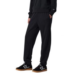 Spodnie damskie Champion Elastic Cuff Pants. Czarne spodnie materiałowe damskie CHAMPION, bez wzorów, sportowe. Za 198.76 zł.