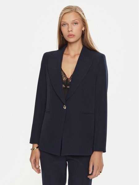 Maryley Marynarka 24IB187/M05 Granatowy Regular Fit. Niebieskie marynarki i żakiety damskie Maryley, m, bez wzorów, z syntetyku. Za 249.99 zł.