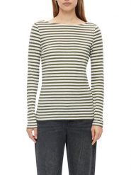 S.Oliver koszulka z długim rękawem Kobiety Bawełna (100%) zielony, 38. Zielone t-shirty damskie S.Oliver, s, bez wzorów, z bawełny, bez kołnierzyka. Za 129.95 zł.