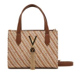 Torebka Valentino. Brązowe torebki klasyczne damskie Valentino, bez wzorów, bez dodatków. Za 479.99 zł.