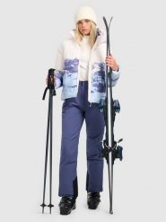 4F Spodnie narciarskie membrana 5000 damskie - granatowe XXL. Niebieskie spodnie materiałowe damskie 4f, bez wzorów, z podwyższonym stanem. Za 299.99 zł.