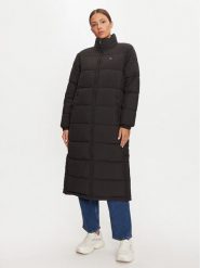 Tommy Jeans Płaszcz zimowy DW0DW19918 Czarny Regular Fit. Czarne płaszcze damskie Tommy Jeans, na zimę, m, bez wzorów, z jeansu. Za 1,199.00 zł.