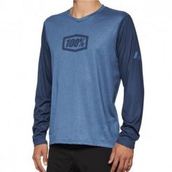 Bluza rowerowa męska 100% Airmatic Long Sleeve Jersey. Niebieskie bluzy bez kaptura męskie 100%, bez wzorów, z jersey, sportowe, bez kołnierzyka, bez ramiączek. Za 229.99 zł.