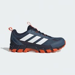 Buty trekkingowe Terrex Rockadia. Białe buty trekkingowe męskie Adidas, z materiału, bez zapięcia, do biegania. Za 259.00 zł.