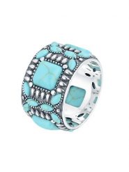 Nomad Srebrny pierścionek z kamieniami ozdobnymi rozmiar: 58. Szare pierścionki damskie Nomad, srebrne. Za 304.99 zł.