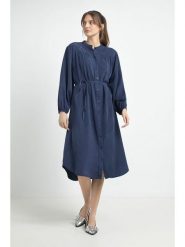 Josephine & Co Sukienka "Josephine" w kolorze granatowym rozmiar: 44. Niebieskie sukienki damskie Josephine & Co, na co dzień, bez wzorów, z lyocellu, bez kołnierzyka, bez ramiączek, midi, proste. Za 282.99 zł.