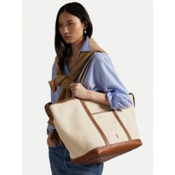 Torebka Polo Ralph Lauren. Brązowe torebki klasyczne damskie Polo Ralph Lauren, bez wzorów, bez dodatków. Za 1,599.00 zł.