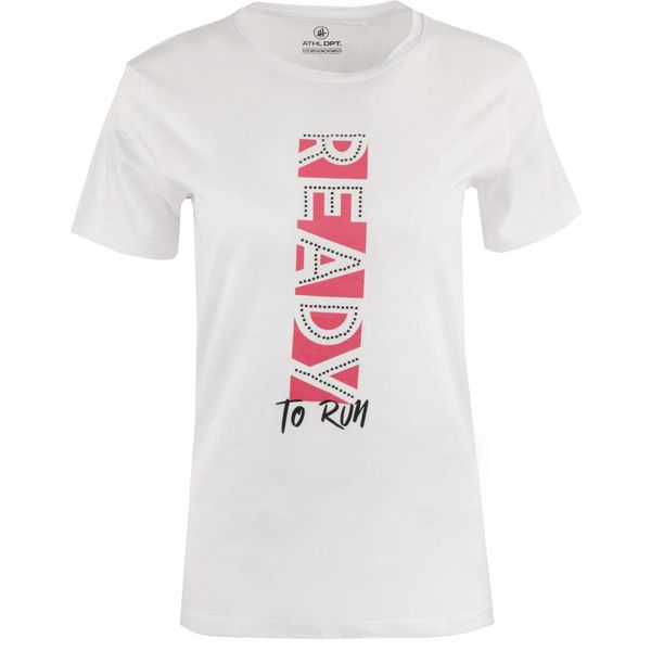 Damska koszulka Athl. Dpt Amore Biały 2xl. Białe bluzki damskie XTREM TOYS & SPORTS, xl, bez wzorów, z bawełny, sportowe, bez kołnierzyka, bez ramiączek. Za 149.99 zł.