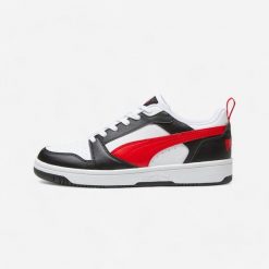 Second Life - Buty do chodzenia męskie Puma Rebound V6 low - Stan Doskonały. Białe buty sportowe na co dzień męskie Puma, z materiału, bez zapięcia, trekkingowe. Za 109.99 zł.