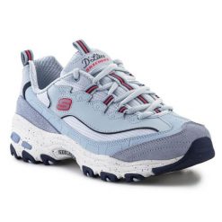 Buty Skechers D'Lites - Bold Views 149589-LBMT niebieskie. Niebieskie buty sportowe na co dzień damskie bez wzorów, trekkingowe. Za 490.22 zł.