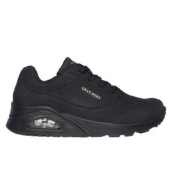 Buty do chodzenia damskie Skechers Uno Everywear. Czarne buty sportowe na co dzień damskie Skechers, bez wzorów, z materiału, trekkingowe. Za 408.00 zł.