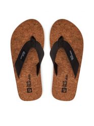 Jack Wolfskin Japonki Ecostride 2 Slipper W 4051931 Czarny. Czarne klapki damskie Jack Wolfskin, bez wzorów, z materiału, bez obcasa. Za 149.99 zł.