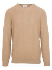 Malo Optimum Kaszmirowy sweter w kolorze beżowym rozmiar: XL. Brązowe swetry męskie Malo Optimum, xl, bez wzorów, z kaszmiru, bez kołnierzyka. Za 543.90 zł.