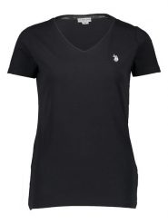 U.S. Polo Assn. Koszulka w kolorze czarnym rozmiar: XL. Czarne bluzki damskie U.S. Polo Assn., s, bez wzorów, z bawełny, bez kołnierzyka, bez ramiączek. Za 70.41 zł.