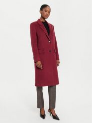 Boss Płaszcz wełniany Catara 50501019 Bordowy Slim Fit. Czerwone płaszcze damskie Boss, na zimę, bez wzorów, z wełny. Za 1,839.00 zł.