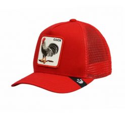 Czapka z daszkiem Goorin Bros. The Cock Trucker 101-0378-RED. Czerwone czapki męskie Goorin Bros, bez wzorów. Za 159.00 zł.