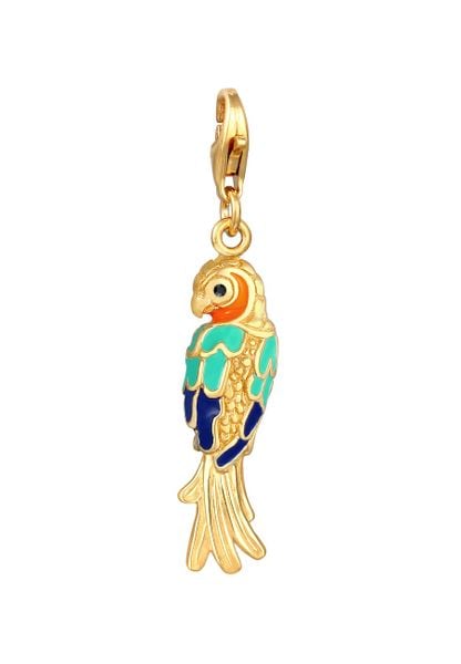 Nenalina Damski wisiorek charm kolorowa papuga emaliowana z kryształami srebro 925 Sterling Silver Naszyjniki 1 ct. Szare naszyjniki damskie Nenalina, srebrne. Za 293.99 zł.