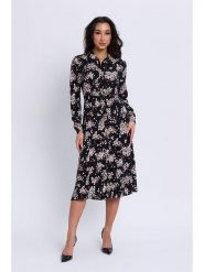 Marks & Spencer Sukienka koszulowa w kolorze czarno-różowo-białym rozmiar: 34/L31. Białe sukienki damskie Marks & Spencer, l, bez wzorów, z wiskozy, bez kołnierzyka, bez ramiączek, midi, koszulowe. Za 52.79 zł.
