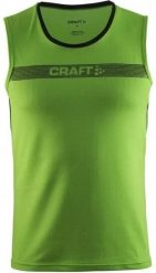 Męska koszulka bez rękawów Craft Pulse Jersey Shout Green. Zielone t-shirty sportowe męskie 4M, m, z jersey, bez ramiączek, na fitness i siłownię. Za 73.68 zł.