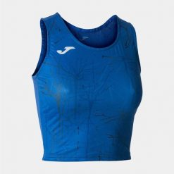 Tank top do biegania damski Joma Elite IX Crop top. Niebieskie topy damskie Joma, xl, bez wzorów, bez kołnierzyka. W wyprzedaży za 111.70 zł.