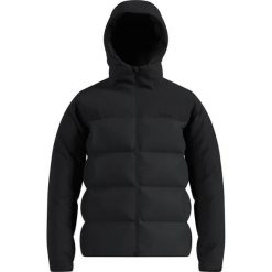 Kurtka puchowa Odlo Jacket insulated DOWN HOODED. Czarne kurtki męskie Odlo, na zimę, l, bez wzorów, z materiału, sportowe, z kapturem. Za 1,499.99 zł.