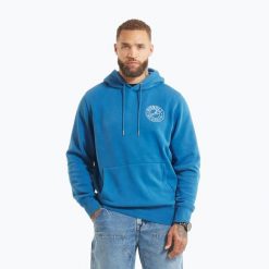 Bluza Pitbull Vintage Boxing Hooded Sweatshirt. Niebieskie bluzy sportowe męskie PITBULL, bez wzorów, z bawełny, sportowe, bez kołnierzyka, bez ramiączek. Za 199.99 zł.