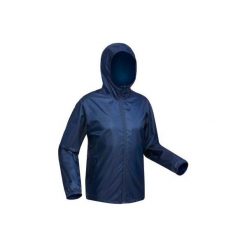 Kurtka turystyczna SH100 Warm męska. Niebieskie kurtki męskie QUECHUA, na zimę, m, bez wzorów, z materiału, bez kaptura. Za 79.99 zł.